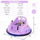 Purple 12V electric ride-on car with remote control, LED lights, and dual joysticks for kids aged 37-96 months.